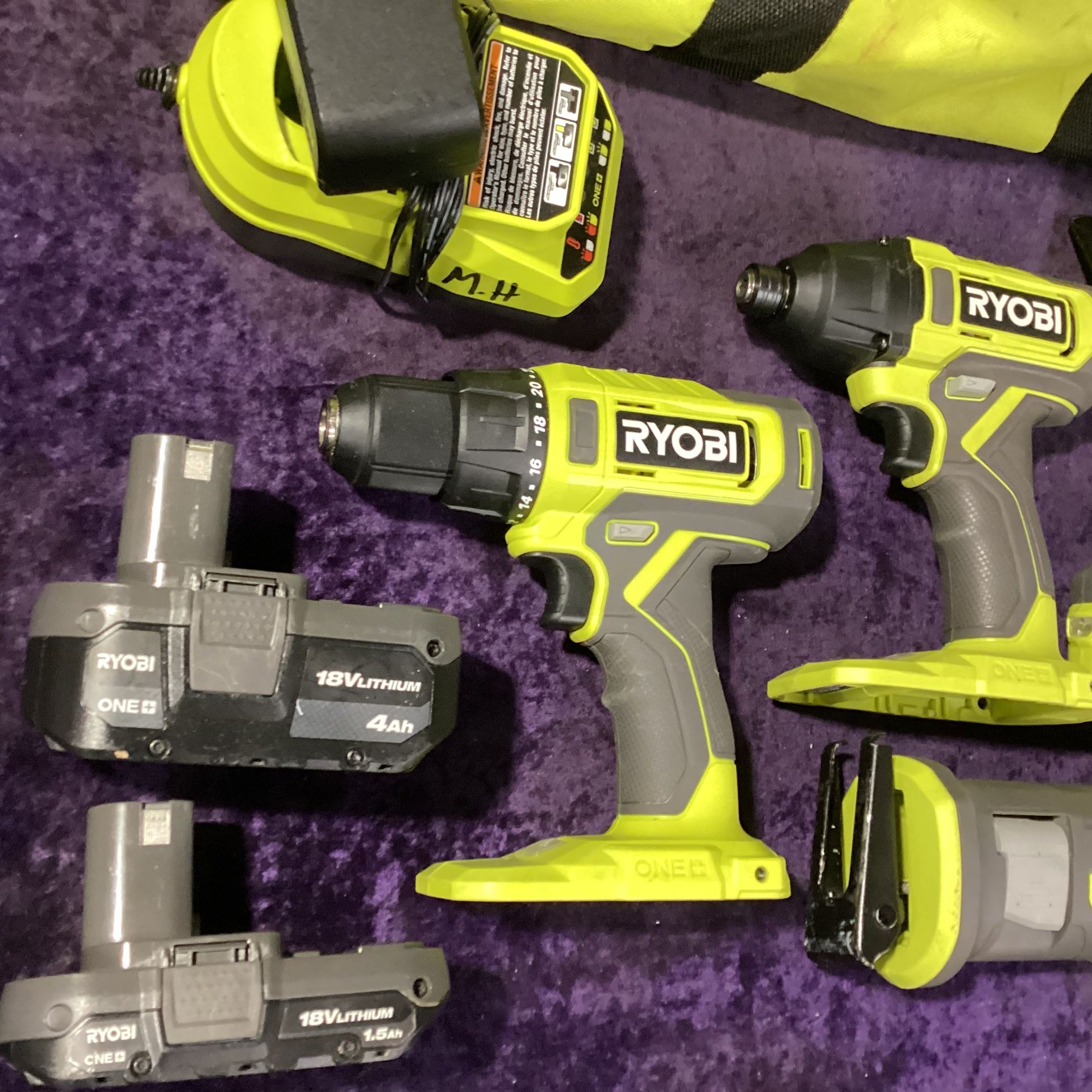 Cordless Drill Ryobi 18v 2pc Combo Kit Ryobi 18v Tools RYOBI 18V