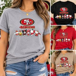 SF 49ers Sanrio Characters Graphic T-Shirt . Shirts are made to order in your size and color of choice