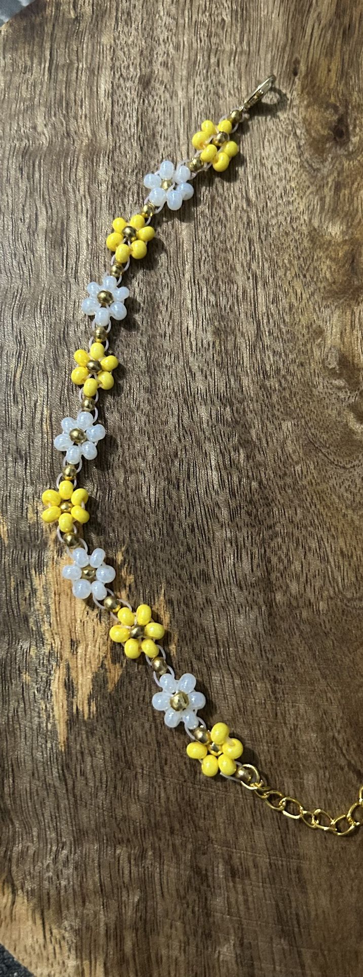 Hand Beaded Flower Bracelet