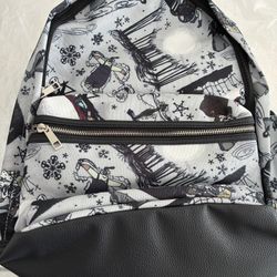 Jack Skellington and Sally Backpack NWT Adjustable Straps Water bottle Holder