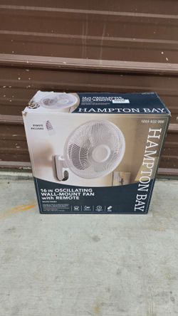 16" oscillating wall-mount fan with remote
