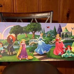 Disney Princess Group Shot Canvas Wall Art, 36x12