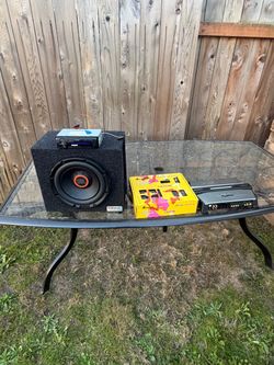 JBL Subwoofer Box, Sony Xplod Amp & Head Unit Bundle