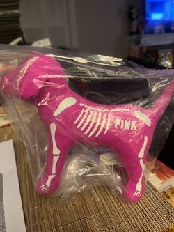 Victoria Secret Pink skeleton Dog plush