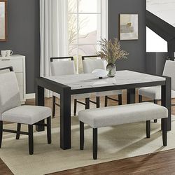 Brand New! 6pc marble dining room set😍
Take it home with $39down 
Hablamos Español Y Financiamos 🙋