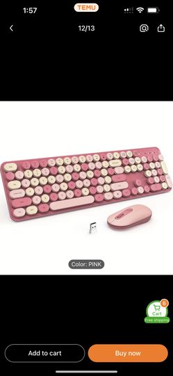 Brand New Pink Mouse And Keyboard 