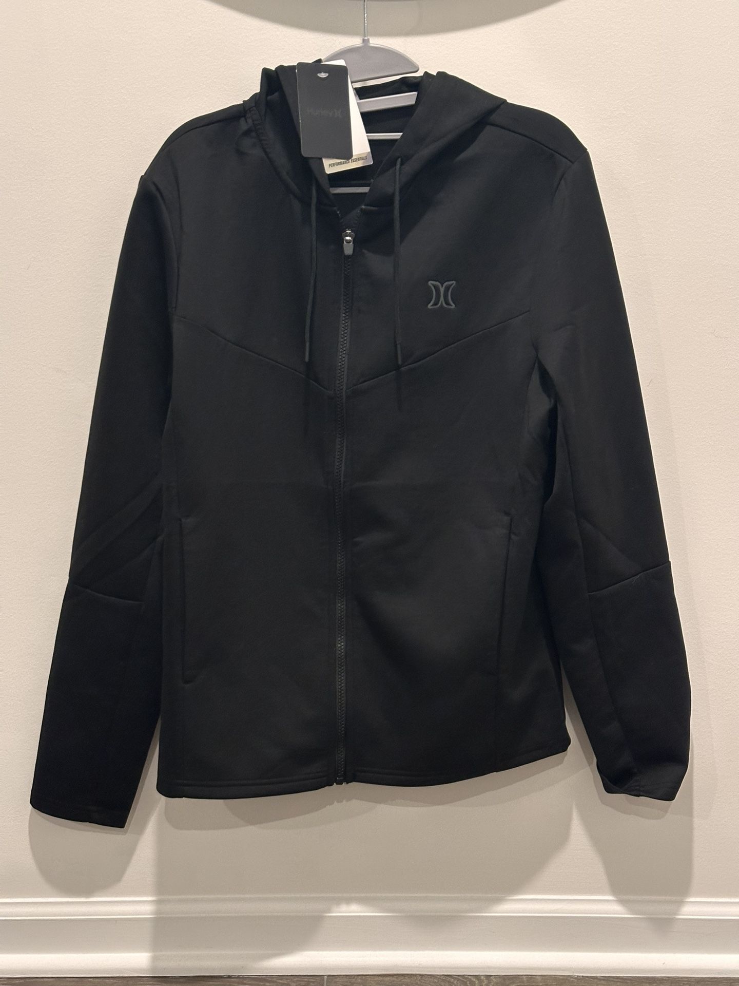Hurley Men's Icon Chest Logo Full Zip Hooded Sweatshirt Small Brand New