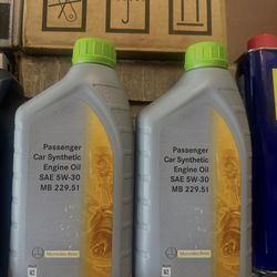 Mercedes Synthetic Motor Oil 5W30 6 Quarts 