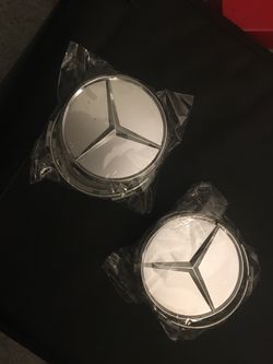 New Mercedes Benz Wheel Center Caps Silver