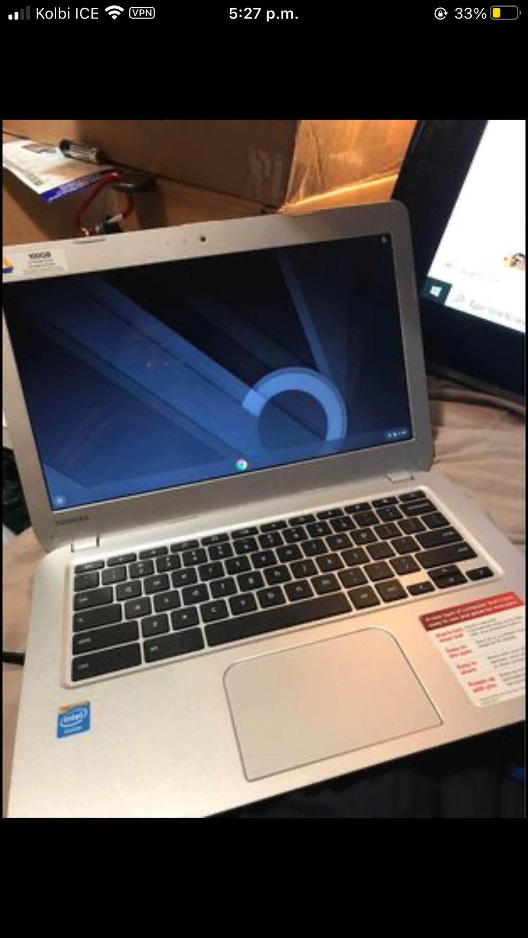 Laptop Toshiba 14” windows 10 2GB Ram 16GB SSD. HD webcam w/charger 4 available $119 All Clean