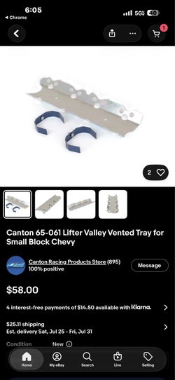 Lifter valley vented tray for Small block Chevy