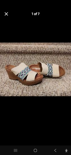 NEW Women's Size 5.5 Naturalizer N5 Comfort Wedge Slip On Shoes [Retail $89.99] Sandals