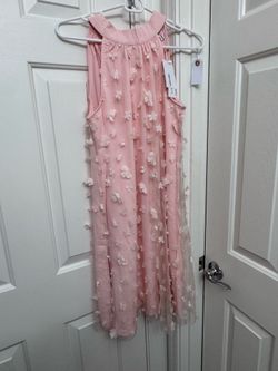 Soft punk chiffon dress