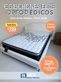 Elite Midnight Pro  queen size mattress pillow top 12”.     New mattress in a plastic sealed  Venta de colchones  ☎️📲call or Tex (213)713-74-89   Hab