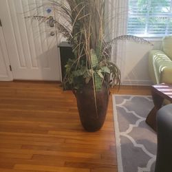 Planter With Silk Plants