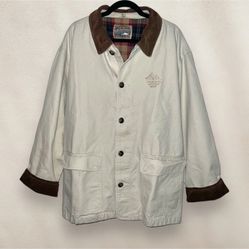 Vintage Dunbrooke Upstream Chore Coat Jacket Flannel Lined Brown Corduroy Sz XL