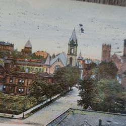 Church Towers !Des MOINES IA POSTCARD