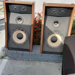 Pair Of Vintage Dimension Speakers By Custom Craft 