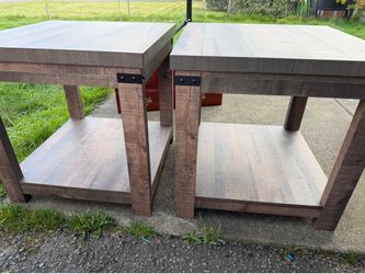 2 square side tables 24x24