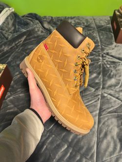 Supreme Timberland 6” Waterproof Boot Diamond Plate Wheat Size 12