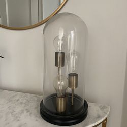 Lamp | cloche with Edison Bulbs 