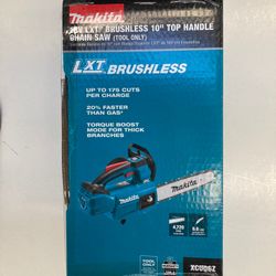 Makita 10 In. 18 Volt LXT Lithium LON brushless cordless top handle chain sow
