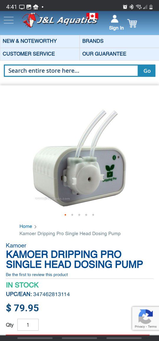 Kamoer Z1 Dosing Pump Dripping Pro