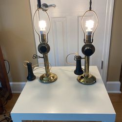 Brass Candle Stick Phone Lamps