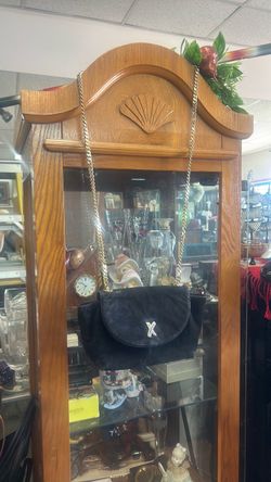 Paloma Picasso Black Suede Chain Shoulder Bag