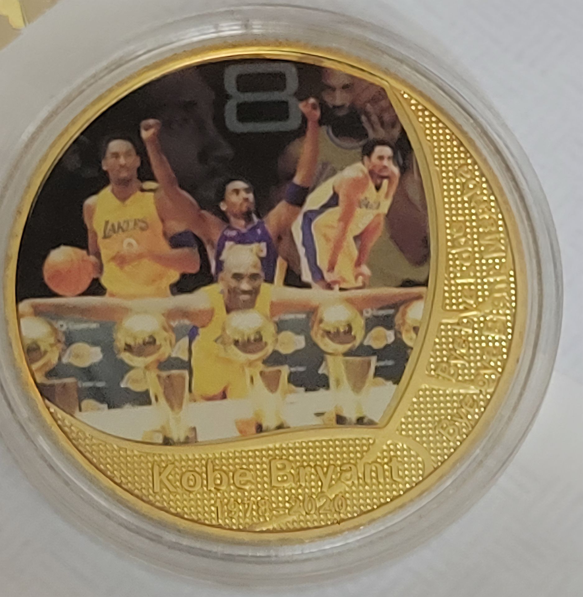 Kobe Bryant commemorative gold-plated memorabilia coin