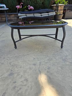 Lazy Boy outdoor couch and coffee table