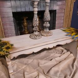 Handpainted Sunflowers Heavy Bench