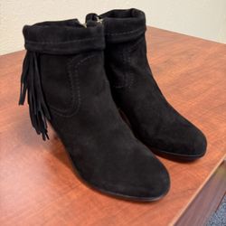 Sam Edelman Black Fringe Boots