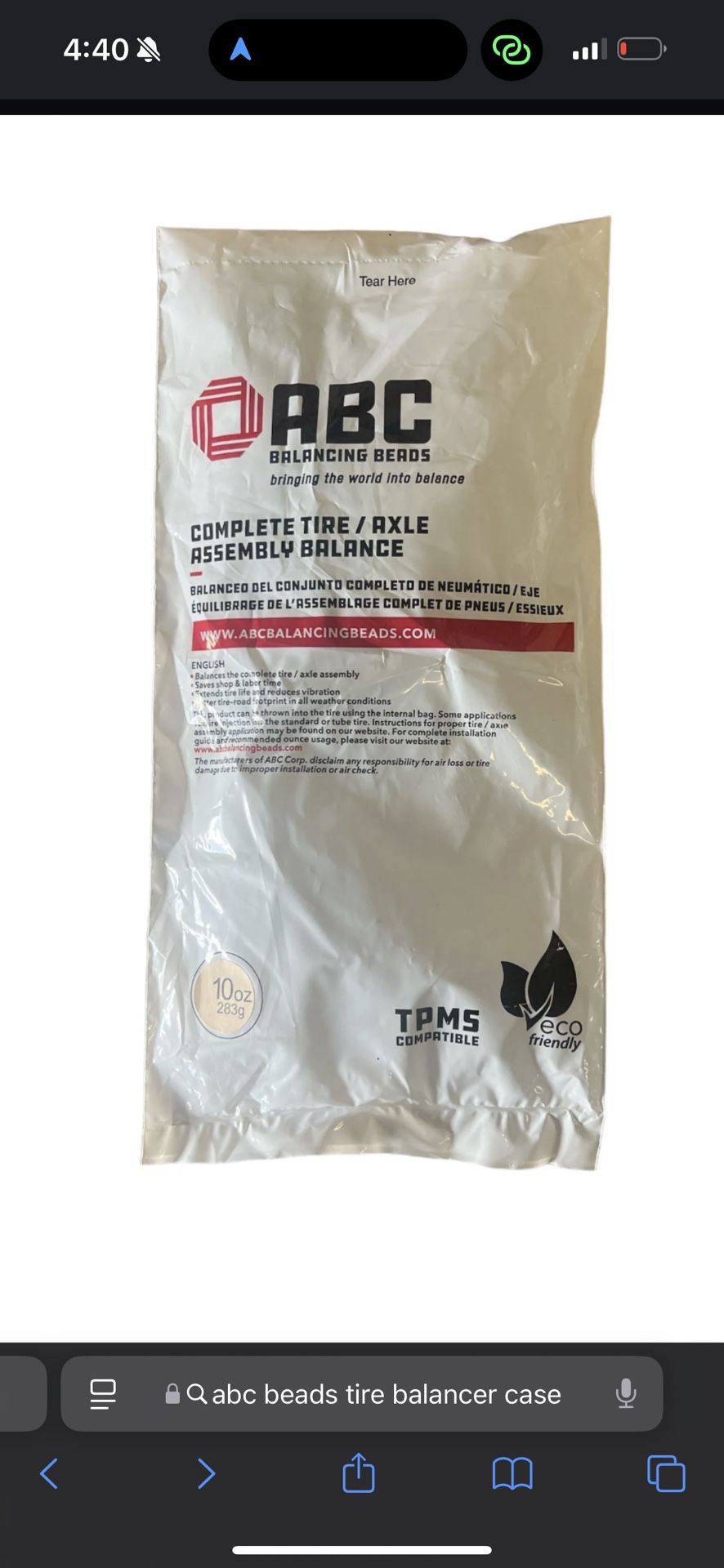ABC Beads Tire Balancer