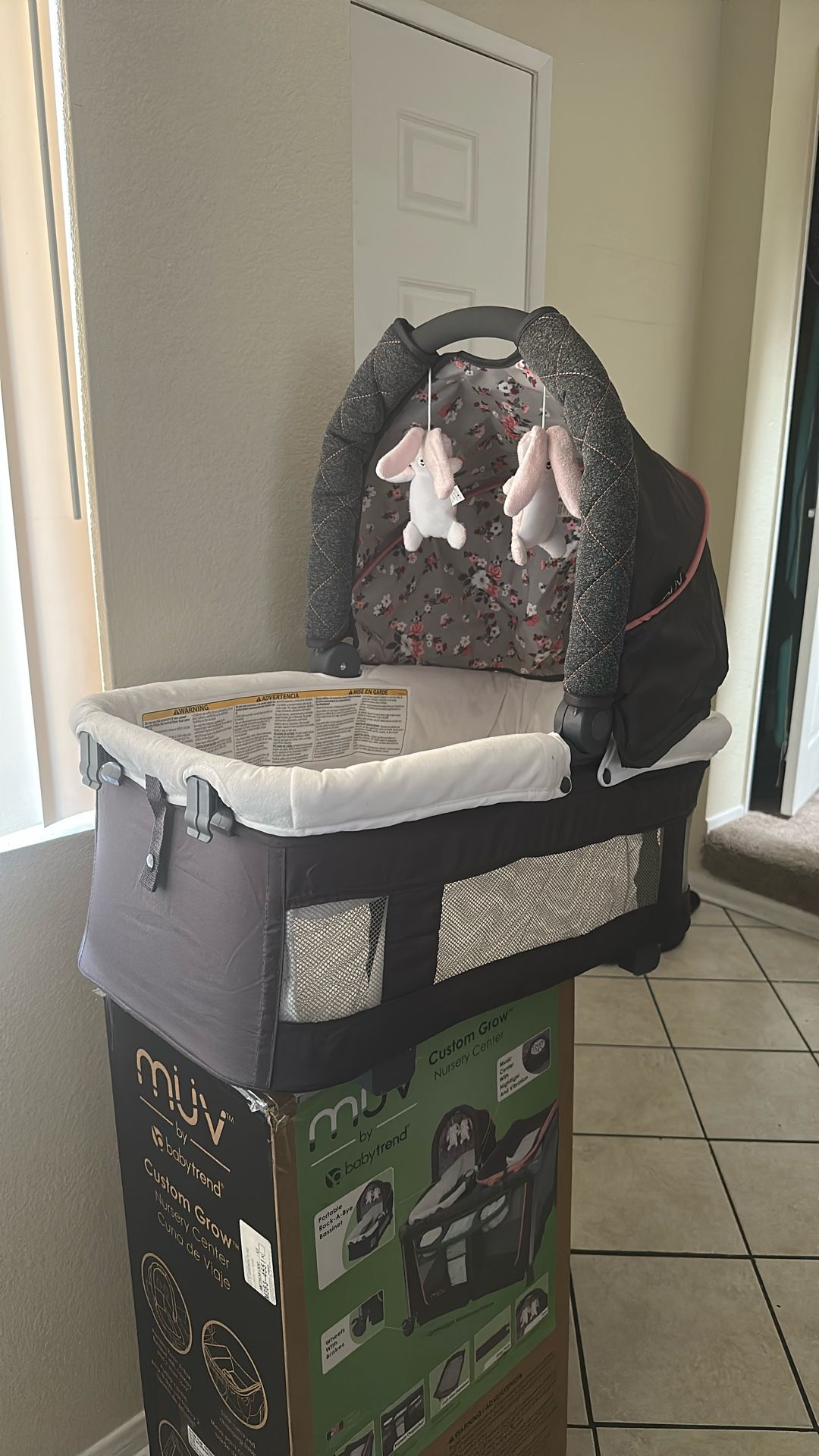 Nursery Center Baby Trend, Pink And Grey