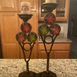 Gorgeous set of two candle holders