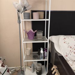 White/clear, Metal Glass Shelf 