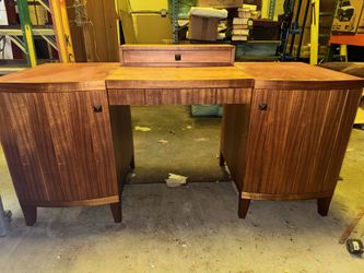 Custom Koa Wood Makeup Vanity