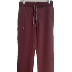 FIGS  Kade Cargo Scrub Pants Womens XS/P Burgundy T21004P