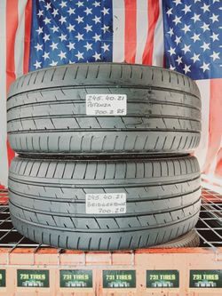 ✅ 2 Used Tires 245/40ZR21 BRIDGESTONE POTENZA LS100 RUNFLAT RSC 245/40R21 ALL SEASON LUXURY SEDAN CAR 245 40 21