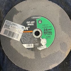 Warrior 14" Aluminum Oxide Cut-Off Wheel, 14" x 1/8" 24 Grit 4400 RPM 1" Arbor 