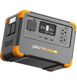#5 New Pecron E500LFP Portable Power Station, 576Wh LiFePO4 Battery, 600W AC Outlets Solar Generator