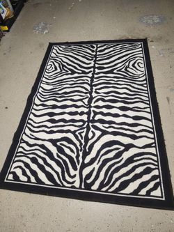Zebra print carpet or rug