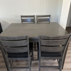 Tall Dining Table With 4 Chairs