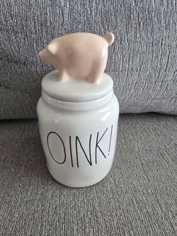 New Rae Dunn OINK 8" Canister