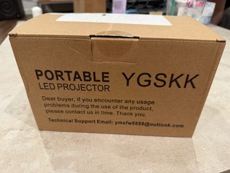 YGSKK Mini Projector WiFi 6 Bluetooth - Brand New in Box, 1080P 4K Support