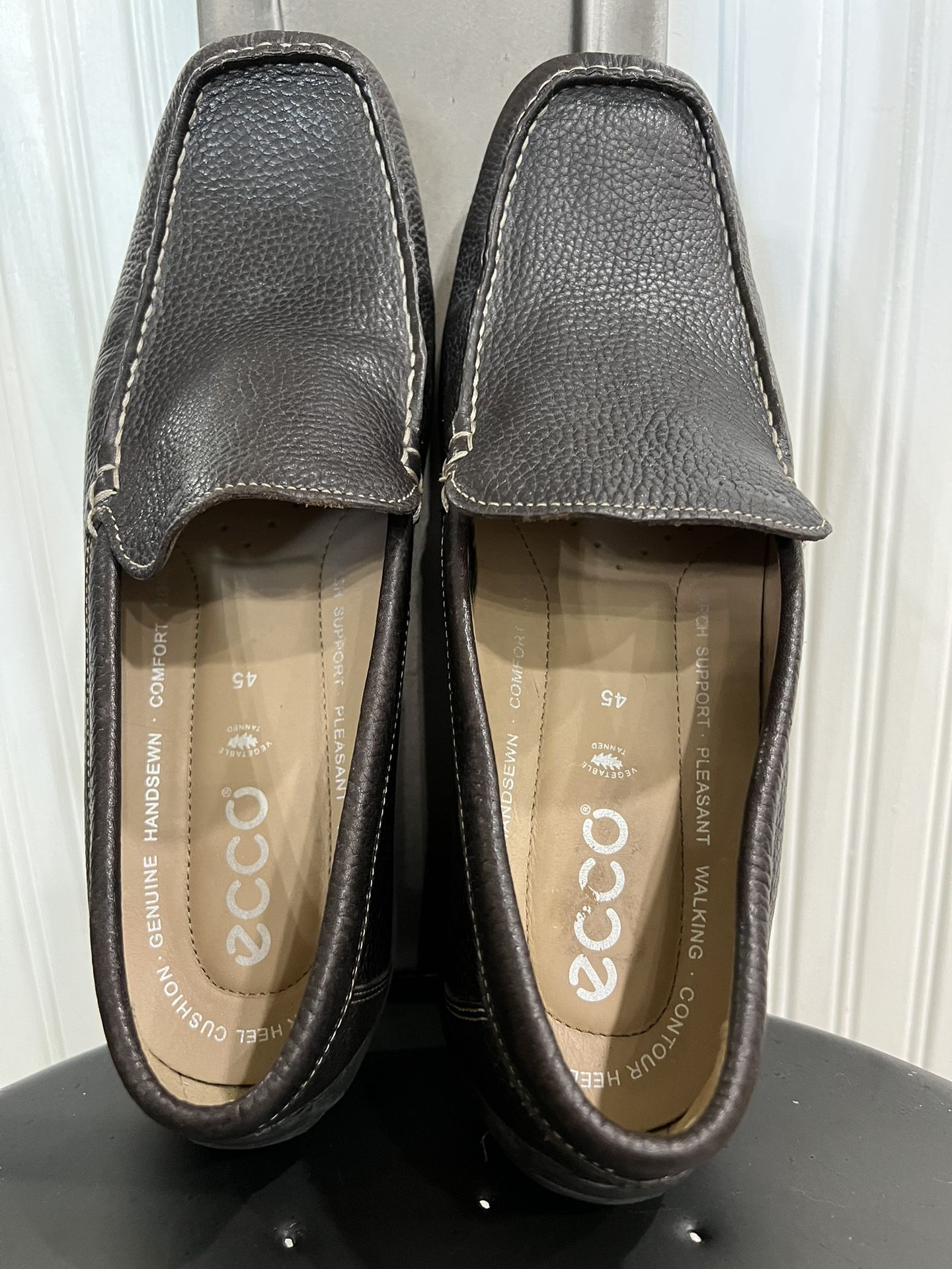 Ecco Brown Leather Slip on Shoe