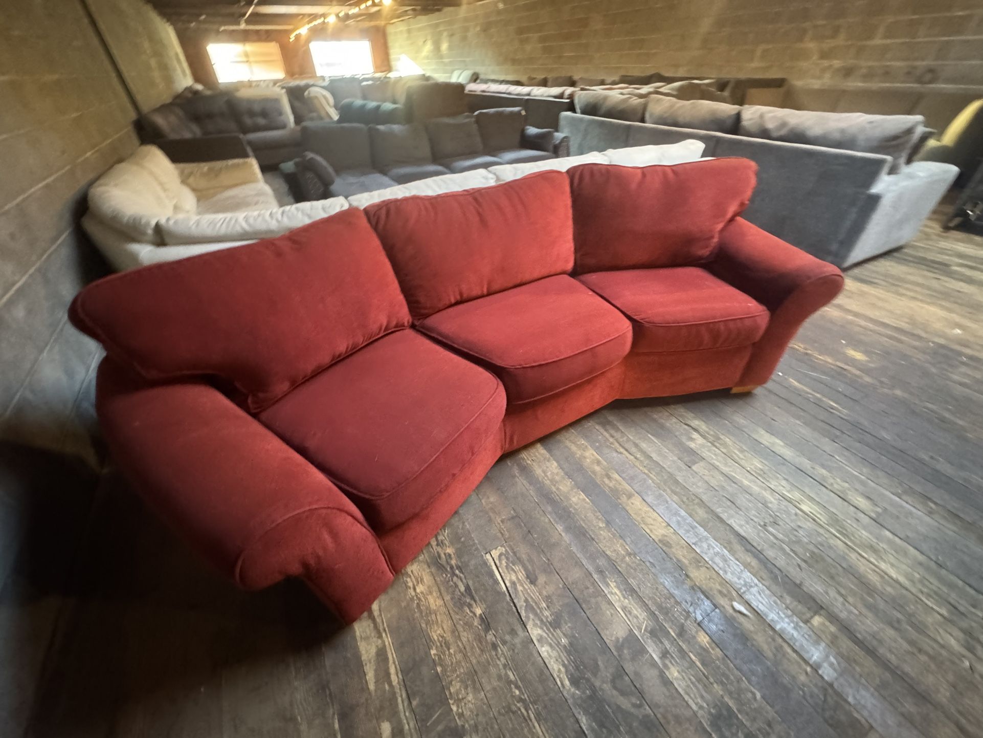 SET OF 2 Red 3 Seater Couch “WE DELIVER”