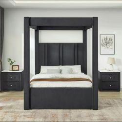 Black Canopy Bed frame new