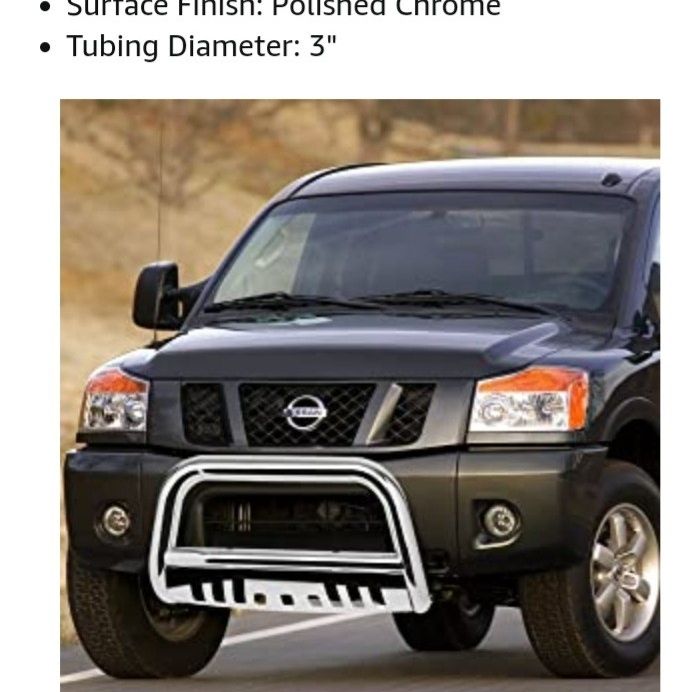 Motor-1 Black 3” Front Bumper Bull Bar / Brush Grille Guard For 04-15 Armada/Titan